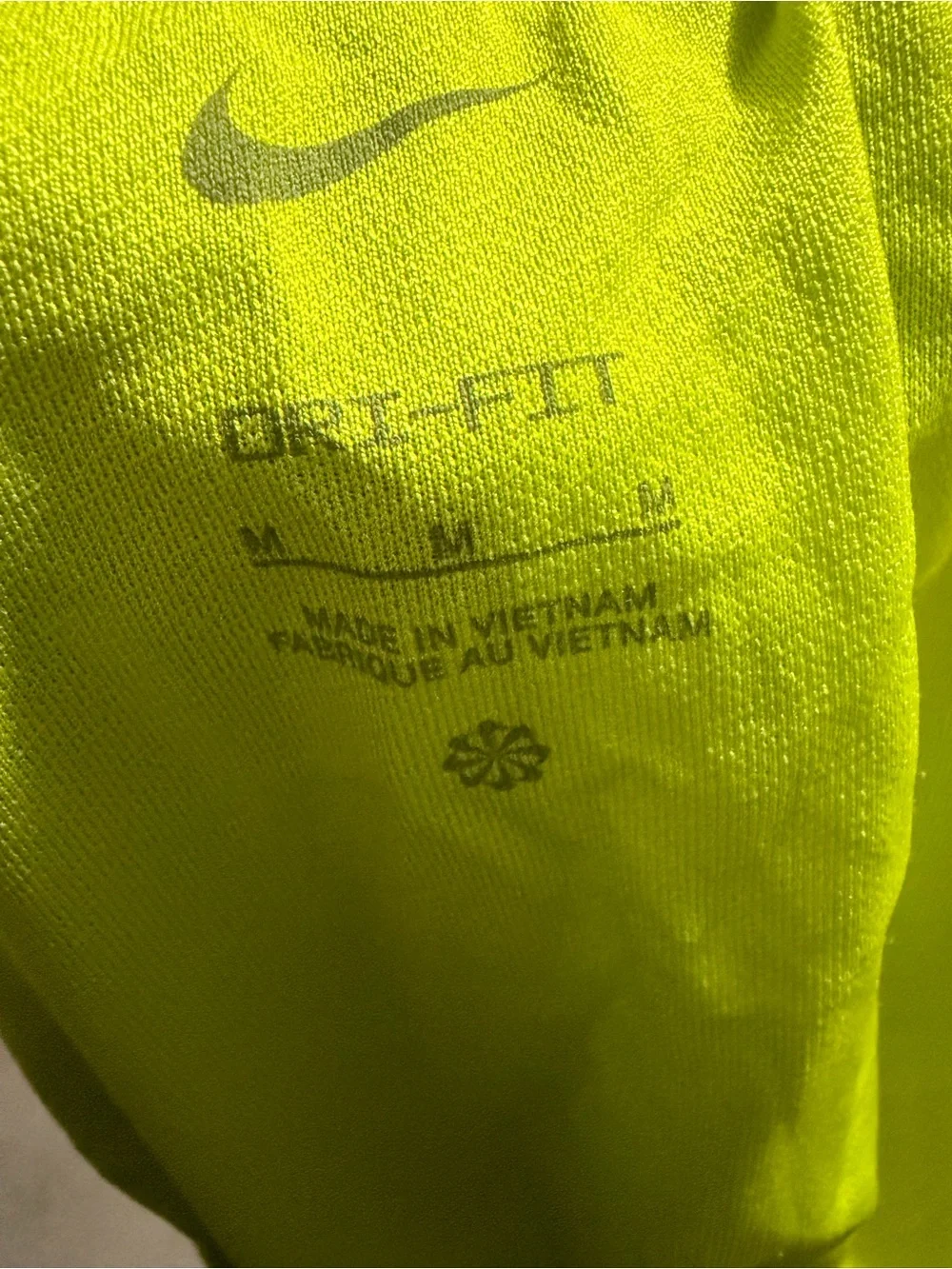 Nike Women's Neon Yellow Athletic Running Shorts with White Trim